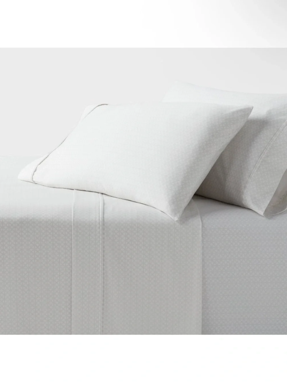 Queen 400 Thread Count Performance Sheet Set Light Gray Geo - Threshold